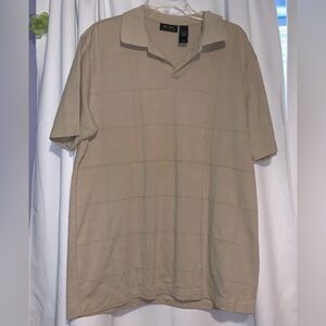 Axcess by Claiborne tan men’s large short sleeve polo shirt